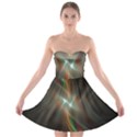 Colorful Waves With Lights Abstract Multicolor Waves With Bright Lights Background Strapless Bra Top Dress View1