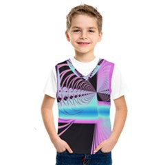 Blue And Pink Swirls And Circles Fractal Kids  Sportswear