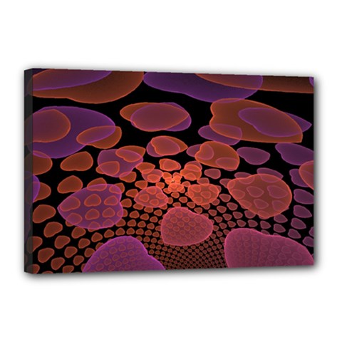 Heart Invasion Background Image With Many Hearts Canvas 18  X 12  by Simbadda