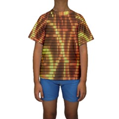 Circle Tiles A Digitally Created Abstract Background Kids  Short Sleeve Swimwear by Simbadda