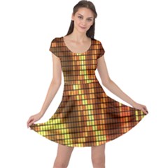 Circle Tiles A Digitally Created Abstract Background Cap Sleeve Dresses by Simbadda