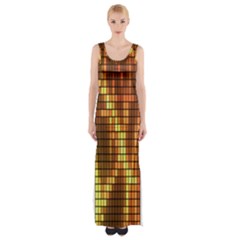 Circle Tiles A Digitally Created Abstract Background Maxi Thigh Split Dress by Simbadda