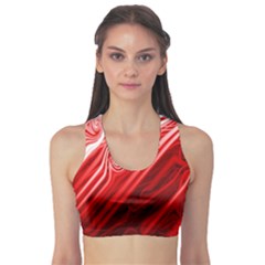 Red Abstract Swirling Pattern Background Wallpaper Sports Bra by Simbadda