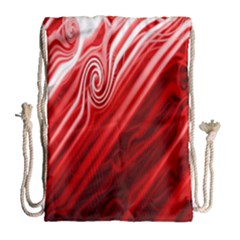 Red Abstract Swirling Pattern Background Wallpaper Drawstring Bag (large)