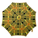 Yellow Orange And Black Background Plaid Like Background Of Halloween Colors Orange Yellow And Black Hook Handle Umbrellas (Large) View1