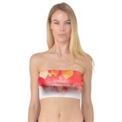 Abstract Love Heart Design Bandeau Top by Simbadda