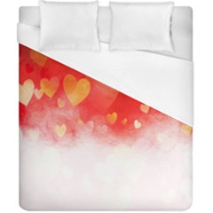 Abstract Love Heart Design Duvet Cover (california King Size) by Simbadda