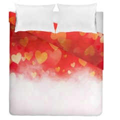 Abstract Love Heart Design Duvet Cover Double Side (queen Size) by Simbadda