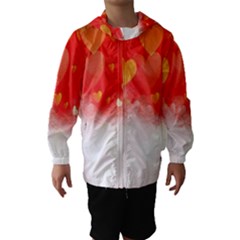 Abstract Love Heart Design Hooded Wind Breaker (kids) by Simbadda