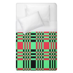 Bright Christmas Abstract Background Christmas Colors Of Red Green And Black Make Up This Abstract Duvet Cover (Single Size)