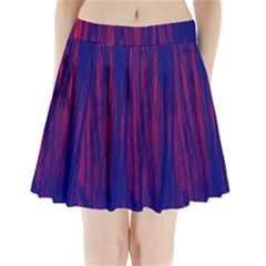 Abstract Color Red Blue Pleated Mini Skirt by Simbadda