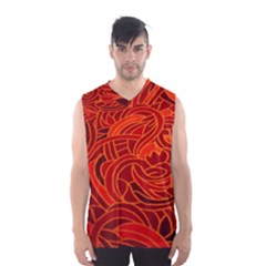 Orange Abstract Background Men s Basketball Tank Top by Simbadda