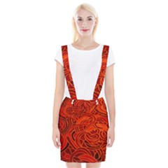 Orange Abstract Background Suspender Skirt