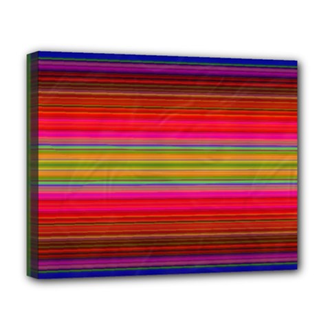 Fiesta Stripe Bright Colorful Neon Stripes Cinco De Mayo Background Deluxe Canvas 20  X 16  