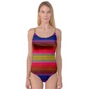 Fiesta Stripe Bright Colorful Neon Stripes Cinco De Mayo Background Camisole Leotard  View1