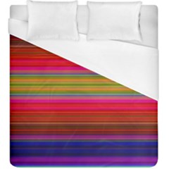 Fiesta Stripe Bright Colorful Neon Stripes Cinco De Mayo Background Duvet Cover (king Size) by Simbadda