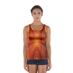 Abstract Wallpaper With Glowing Light Women s Sport Tank Top  by Simbadda