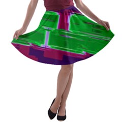 Background Wallpaper Texture A-line Skater Skirt by Simbadda