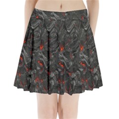 Volcanic Lava Background Effect Pleated Mini Skirt by Simbadda