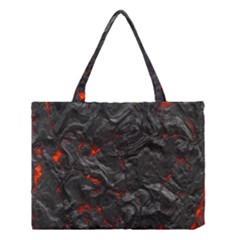 Volcanic Lava Background Effect Medium Tote Bag by Simbadda