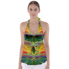 Future Abstract Desktop Wallpaper Babydoll Tankini Top by Simbadda