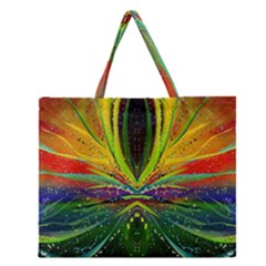 Future Abstract Desktop Wallpaper Zipper Large Tote Bag by Simbadda