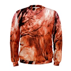 Fire In The Forest Artistic Reproduction Of A Forest Photo Men s Sweatshirt by Simbadda