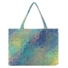 Colorful Patterned Glass Texture Background Medium Zipper Tote Bag by Simbadda