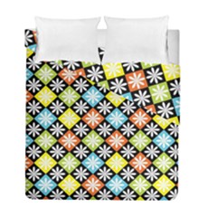 Diamond Argyle Pattern Colorful Diamonds On Argyle Style Duvet Cover Double Side (full/ Double Size) by Simbadda