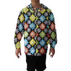 Diamond Argyle Pattern Colorful Diamonds On Argyle Style Hooded Wind Breaker (kids)