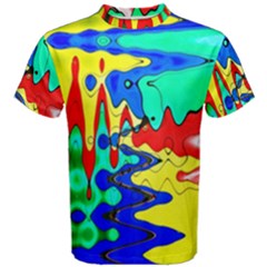 Bright Colours Abstract Men s Cotton Tee by Simbadda