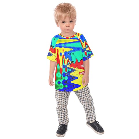 Bright Colours Abstract Kids  Raglan Tee by Simbadda