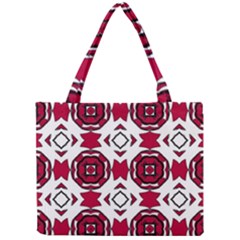 Seamless Abstract Pattern With Red Elements Background Mini Tote Bag by Simbadda