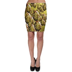 Melting Gold Drops Brighten Version Abstract Pattern Revised Edition Bodycon Skirt by Simbadda