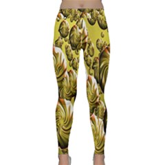 Melting Gold Drops Brighten Version Abstract Pattern Revised Edition Classic Yoga Leggings by Simbadda