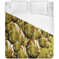 Melting Gold Drops Brighten Version Abstract Pattern Revised Edition Duvet Cover (california King Size) by Simbadda