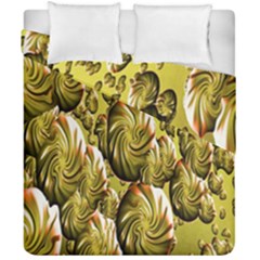 Melting Gold Drops Brighten Version Abstract Pattern Revised Edition Duvet Cover Double Side (california King Size)