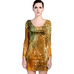 Light Effect Abstract Background Wallpaper Long Sleeve Bodycon Dress by Simbadda