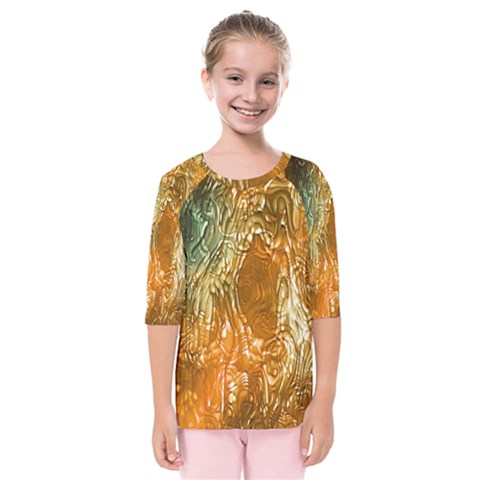 Light Effect Abstract Background Wallpaper Kids  Quarter Sleeve Raglan Tee by Simbadda