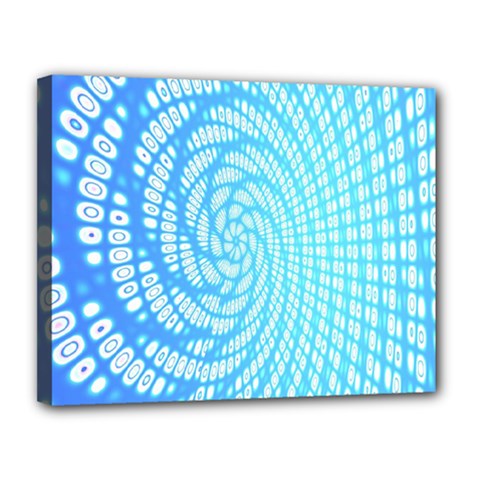 Abstract Pattern Neon Glow Background Canvas 14  X 11  by Simbadda