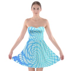 Abstract Pattern Neon Glow Background Strapless Bra Top Dress by Simbadda