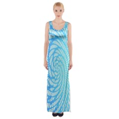 Abstract Pattern Neon Glow Background Maxi Thigh Split Dress by Simbadda