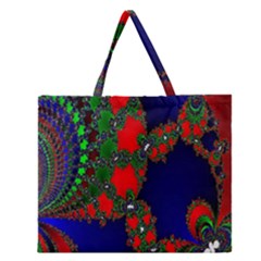 Recurring Circles In Shape Of Amphitheatre Zipper Large Tote Bag by Simbadda