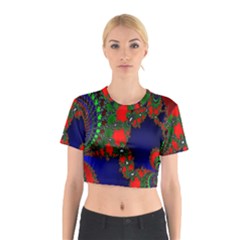 Recurring Circles In Shape Of Amphitheatre Cotton Crop Top by Simbadda