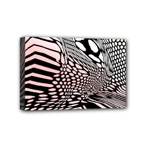 Abstract Fauna Pattern When Zebra And Giraffe Melt Together Mini Canvas 6  X 4  by Simbadda