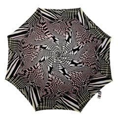 Abstract Fauna Pattern When Zebra And Giraffe Melt Together Hook Handle Umbrellas (large) by Simbadda