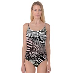 Abstract Fauna Pattern When Zebra And Giraffe Melt Together Camisole Leotard  by Simbadda