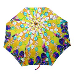 Abstract Flowers Design Folding Umbrellas by Simbadda