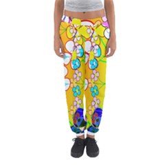 Abstract Flowers Design Women s Jogger Sweatpants by Simbadda