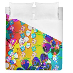 Abstract Flowers Design Duvet Cover (queen Size) by Simbadda